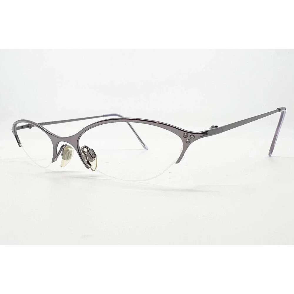 Via Spiga Eyeglasses Women Purple Gabetti 760 Semi Rimless Cat Eye 49-18-135